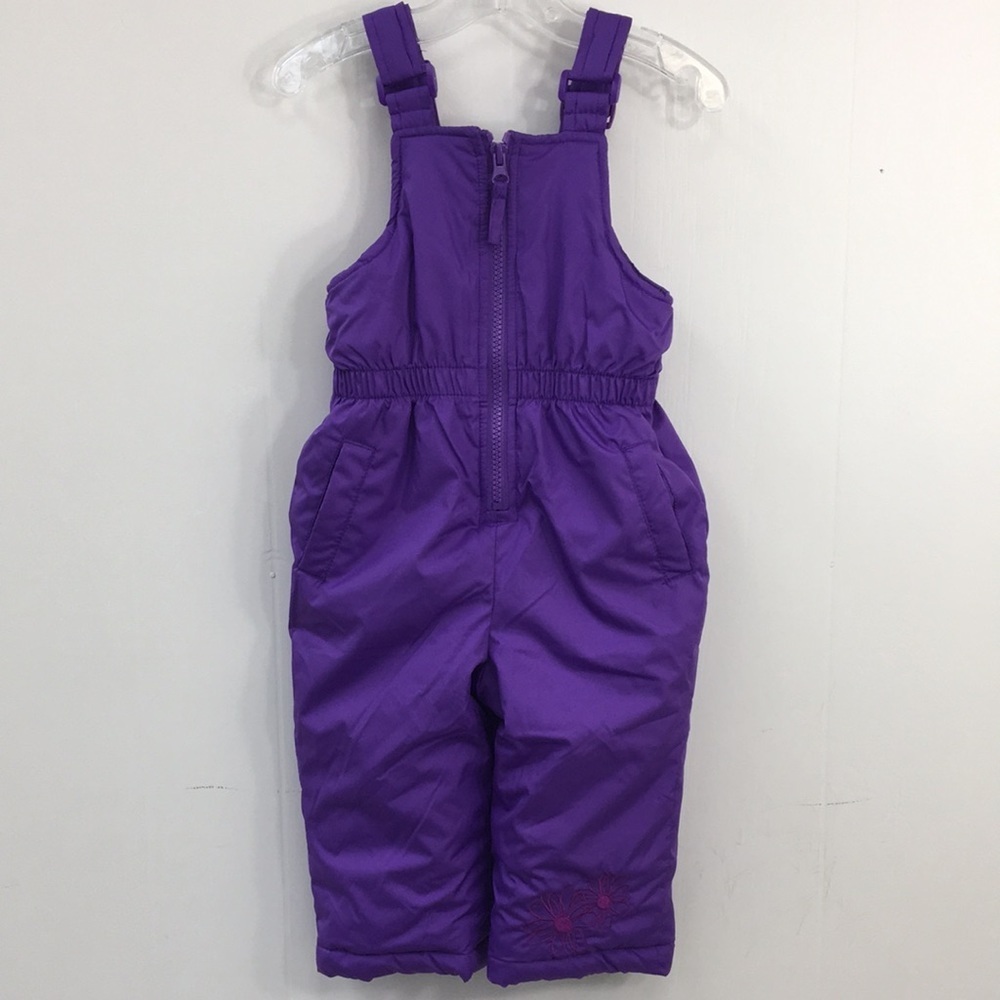 Pink Platinum Purple Daisy Print Coat Bib Set Size 12 M EXCELLENT Condition - Picture 5 of 9